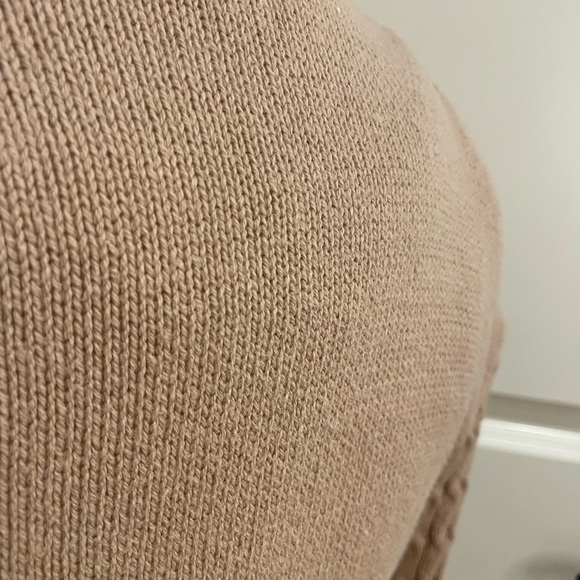 Large Anne Klein Tan, Brown, Beige Cardigan Sweater with Jeweled Butto… - Picture 7 of 12